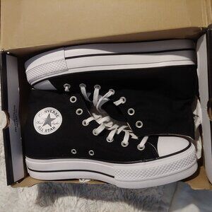 Converse Chuck Taylor All Star Lift Platform Black White Women size 9 Hightop